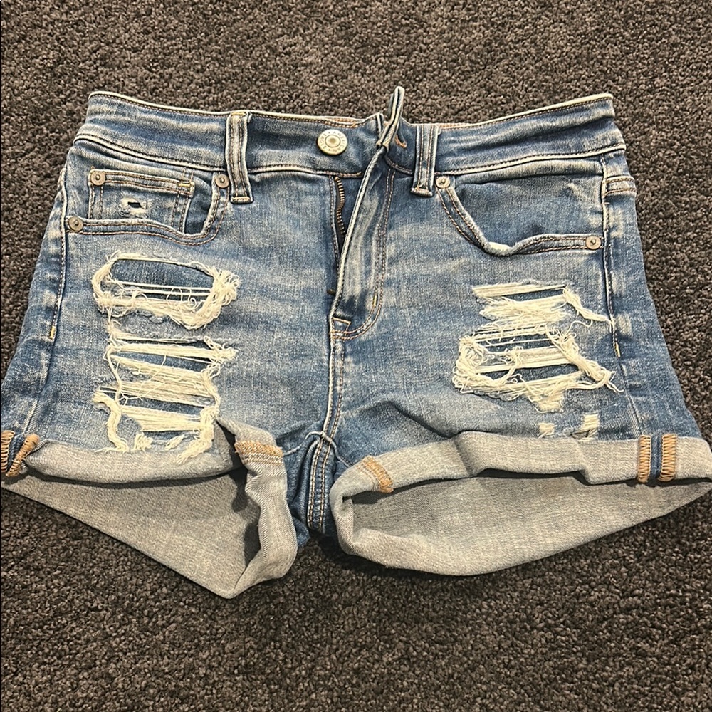 American Eagle hi rise shortie  Women Jean Shorts